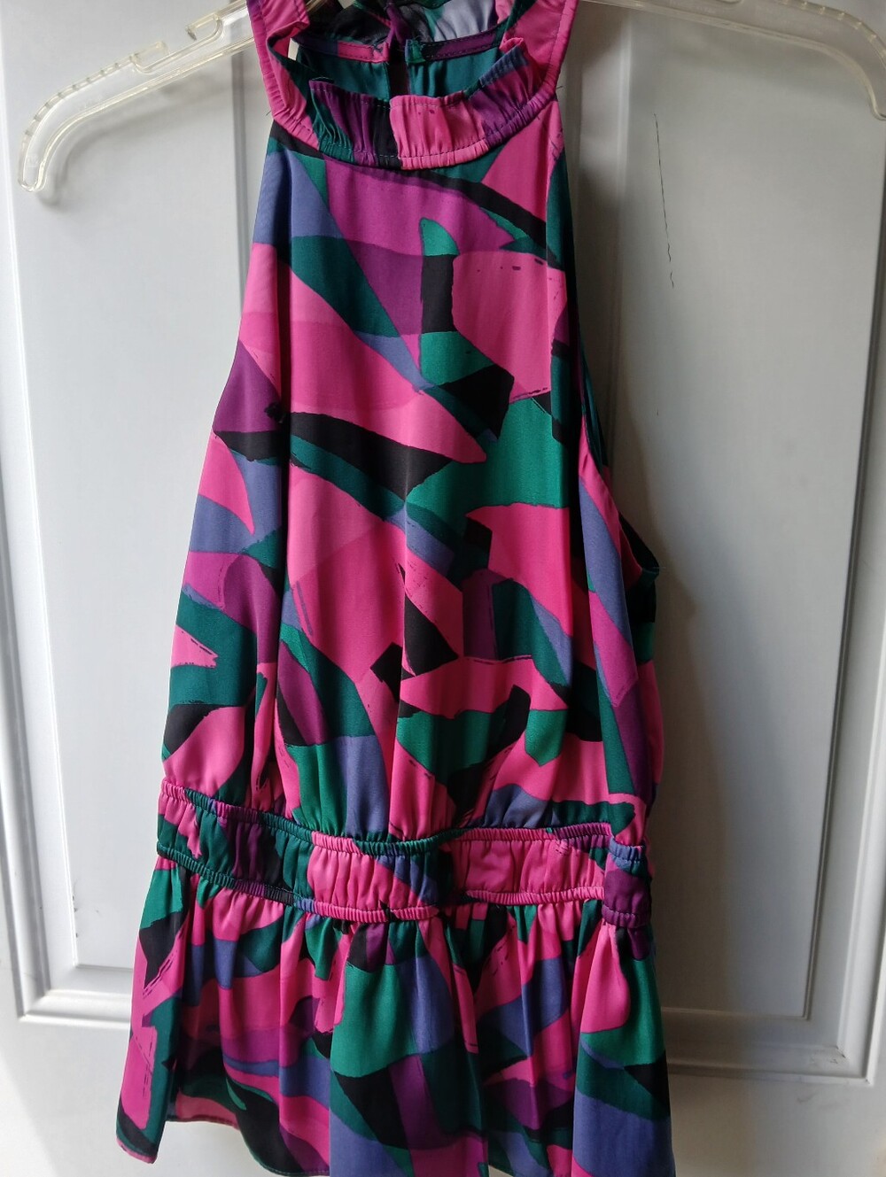 Nine West Green Pink Halter Top Women’s Small Summer Tank